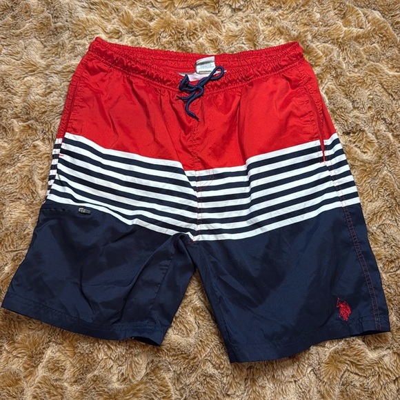 U.S. Polo Assn. Other - U.S. POLO Men's Red and Navy Striped Shorts size XL